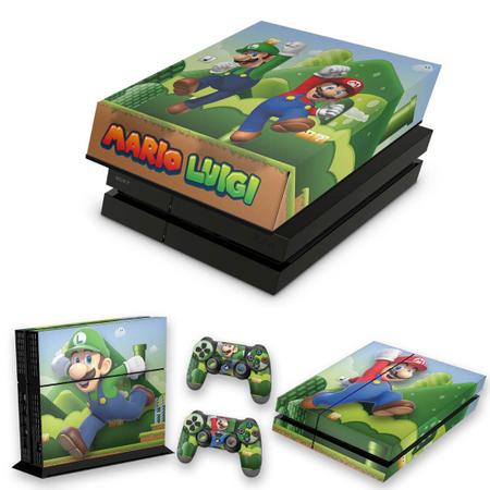 Capa Anti Poeira e Skin Compatível PS4 Fat - Super Mario Bros