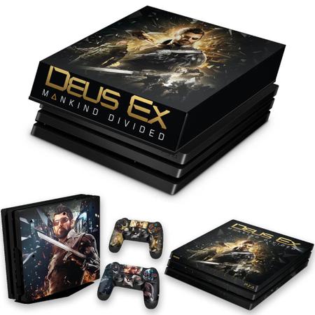 Imagem de Capa Anti Poeira e Skin Compatível PS4 Pro - Deus Ex Mankind Divided