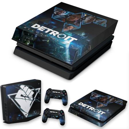 Capa Anti Poeira e Skin Compat vel PS4 Slim Detroit Become Human