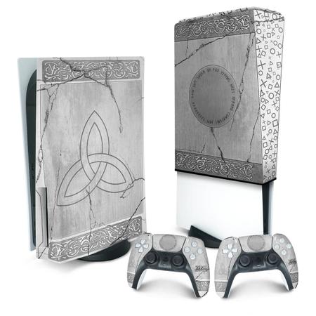 Adesivo Compatível PS5 Playstation 5 Skin - God of War Ragnarok