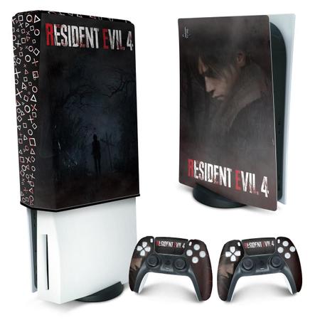 Imagem de Capa Anti Poeira e Skin Compatível PS5 - Resident Evil 4 Remake