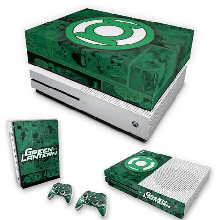 Imagem de Capa Anti Poeira e Skin Compatível Xbox One S Slim - Lanterna Verde Comics