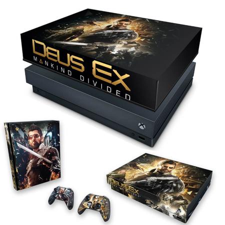 Imagem de Capa Anti Poeira e Skin Compatível Xbox One X - Deus Ex: Mankind Divided