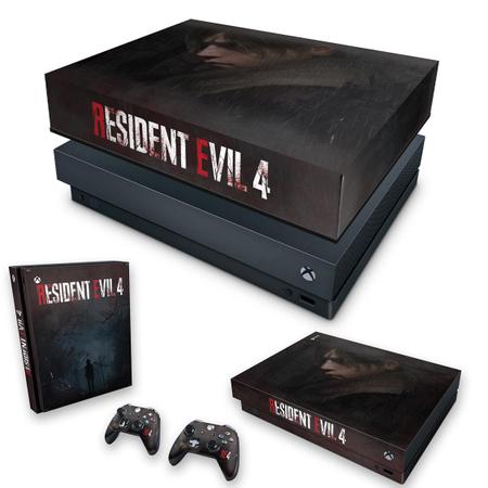 Capa Anti Poeira e Skin Xbox One Fat - Resident Evil 4 Remake