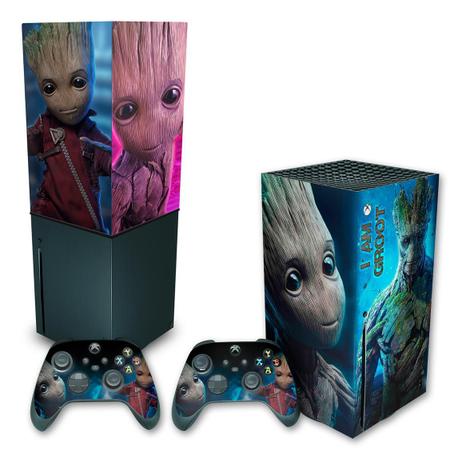 Imagem de Capa Anti Poeira e Skin Compatível Xbox Series X - Baby Groot