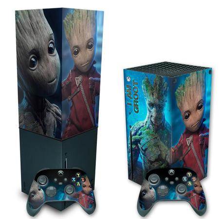 Imagem de Capa Anti Poeira e Skin Compatível Xbox Series X - Baby Groot