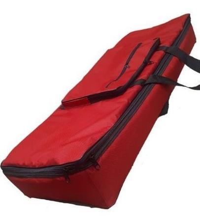 Capa Bag Para Piano Korg Sp170 Nylon Master Luxo Vermelho - N/A Imagem de Capa Bag Para Piano Korg Sp170 Nylon Master Luxo Vermelho