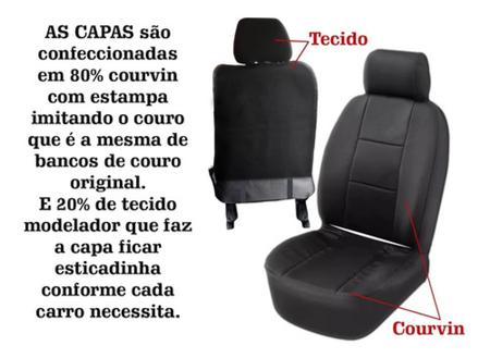 Imagem de capa banco carro couro preto+capa volante p prêmio 89