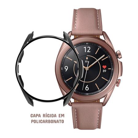 Imagem de Capa Bumper Case Rigida compativel com Samsung Galaxy Watch 3 41mm (Preto)