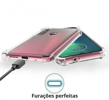 Imagem de Capa Capinha Air Anti Impacto Motorola Moto G8 Plus Tela 6.3 Case Transparente