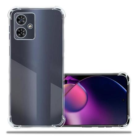 Imagem de Capa Capinha Anti Impacto Transparente + Película De Hydrogel HD Para Moto G54 Xt2343 6.5