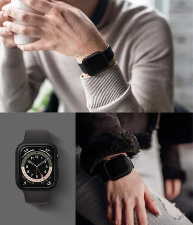 Imagem de Capa Capinha Apple Watch 6 /se/5/4 (44mm) Ringke - 2xunids (Transparente+Preto)