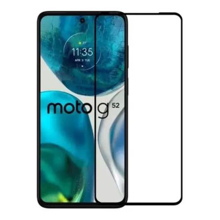 Imagem de Capa Capinha Carteira Preta + Película de Vidro 3D Para Motorola G52