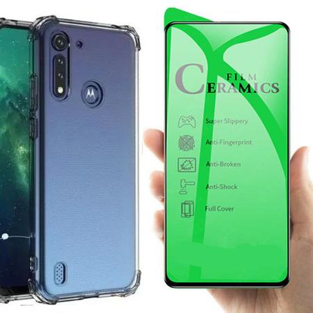 Imagem de Capa Capinha Case Anti Impacto Compativel Com Motorola Moto G8 Power + Película Ceramica Flexível