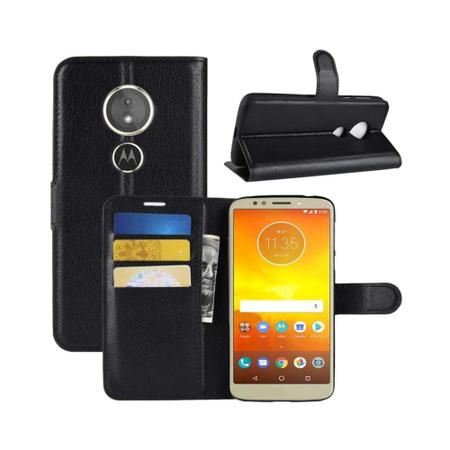 Imagem de Capa Capinha Case Carteira Couro Motorola Moto G6 Play