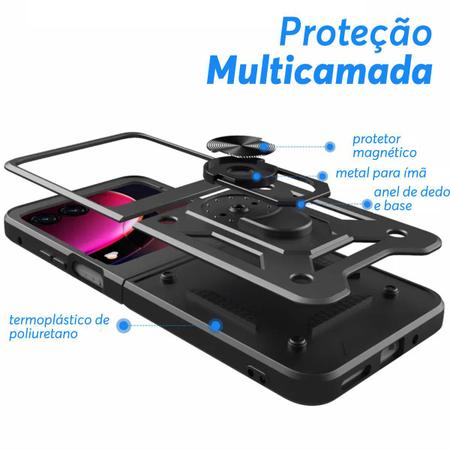 Imagem de Capa Capinha Case para Motorola Moto Razr 40 Ultra - Protetora Resistente Anti Impacto Queda Armadura Militar