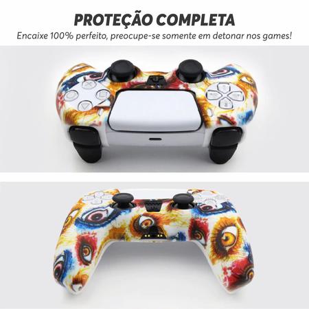 Imagem de Capa Capinha Case Skin p/ Controle de PS5 Playstation 5 Protetora em Silicone Alta Proteção