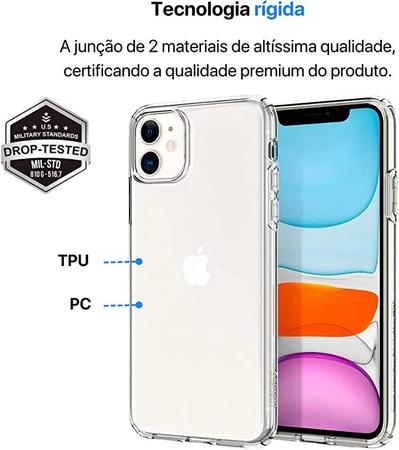 Imagem de Capa Capinha Clear Case Space Rígida Anti Amarelamento Resistente Para iPhone 11