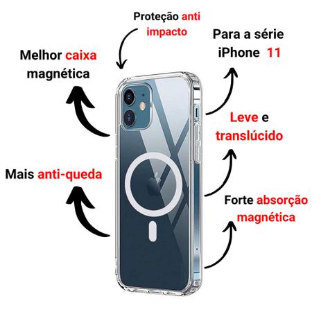 Imagem de Capa Capinha com Magsafe Compatível iphone 11 Carga por indução