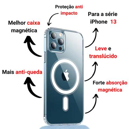 Imagem de Capa Capinha com Magsafe Compatível iphone 13 Carga por indução