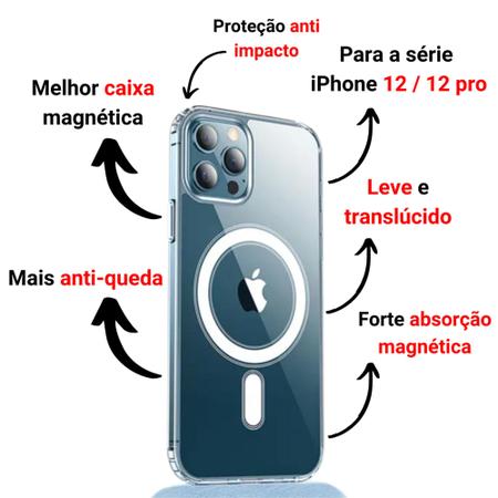 Imagem de Capa Capinha com Magsafe Compatível iphone 13 Carga por indução