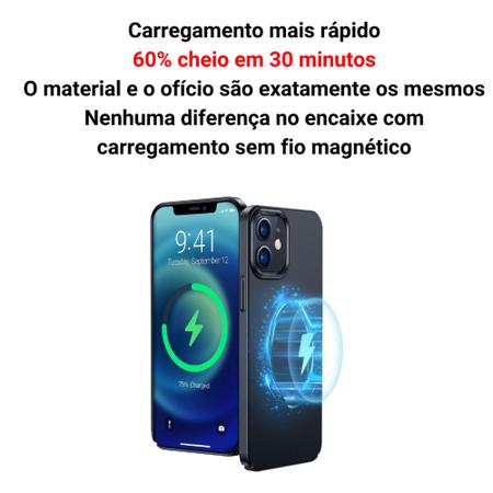 Imagem de Capa Capinha com Magsafe Compatível iphone 13 Carga por indução