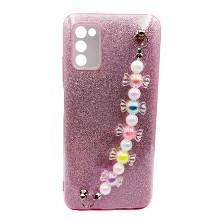 Imagem de Capa Capinha Compatível Com Samsung Galaxy a03s A037 tela 6.5 C/ pulseira perola