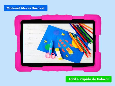 Imagem de Capa Capinha Infantil Para Tablet 9 Polegadas Universal Anti Impacto Aderente + Pelicula de Vidro
