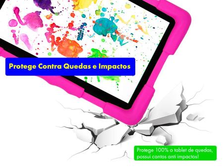 Imagem de Capa Capinha Infantil Para Tablet 9 Polegadas Universal Anti Impacto Aderente + Pelicula de Vidro