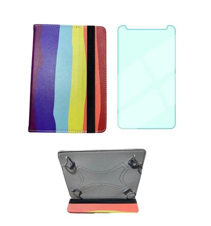 Imagem de Capa capinha Lindo Case Suporte Arco-íris LGBT para tablet 7 polegadas + Película de Vidro