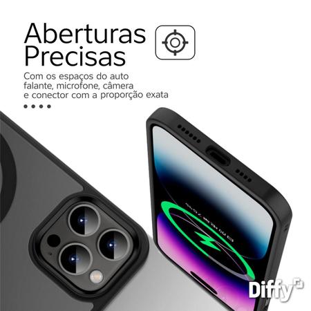 Imagem de Capa Capinha Magnética para iPhone 12 até 14 Fosca Premium Carbon Diffy