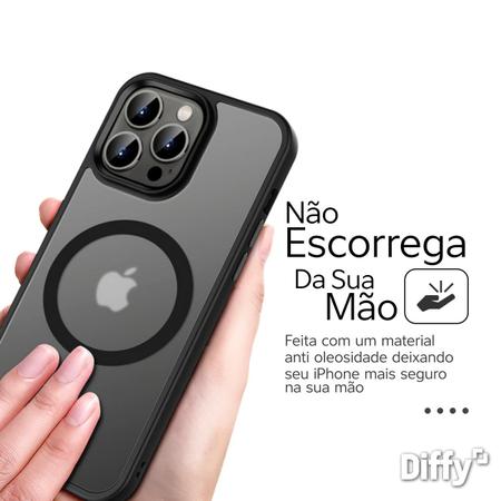 Imagem de Capa Capinha Magnética para iPhone 12 até 14 Fosca Premium Carbon Diffy