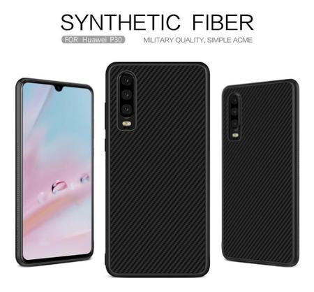 Capa Capinha Para Huawei P30 Nillkin Fibra De Carbono Tpu Imagem de Capa Capinha Para Huawei P30 Nillkin Fibra De Carbono Tpu