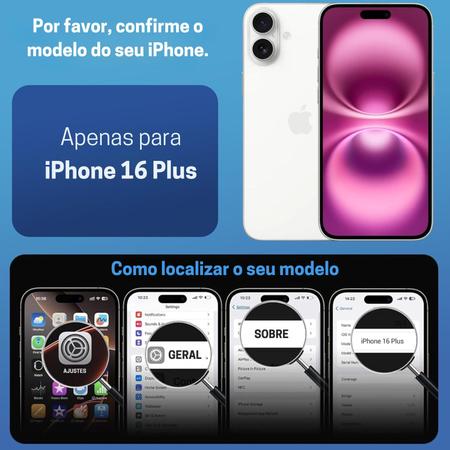 Imagem de Capa Capinha Para iPhone 16 Plus Acrílica Fosca Ultra Fina