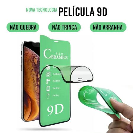 Imagem de Capa Capinha + Película 9D Cerâmica iPhone 13 6.1