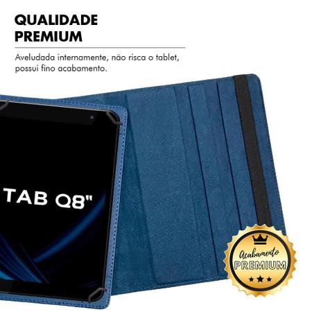 Imagem de Capa Capinha Positivo Tab Q8 T800 Tablet 8 Polegadas Giratória Anti Impacto Encaixe Perfeito Durável