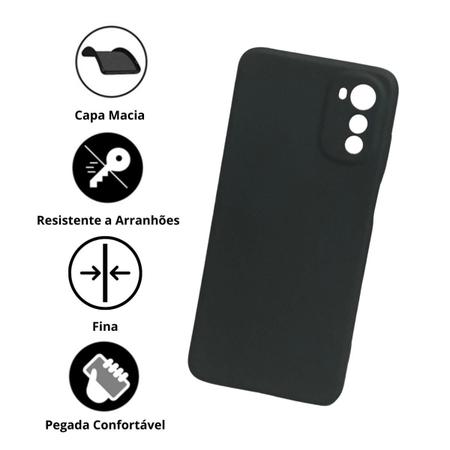 Imagem de Capa Capinha Protetora Premium Silicone Aveludada Para Moto E32 4G