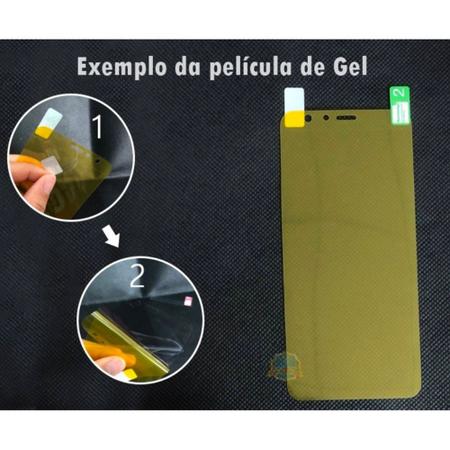 Imagem de Capa Capinha Tpu Básica Samsung Galaxy S9 + Película de Gel Cobre 100% Tela