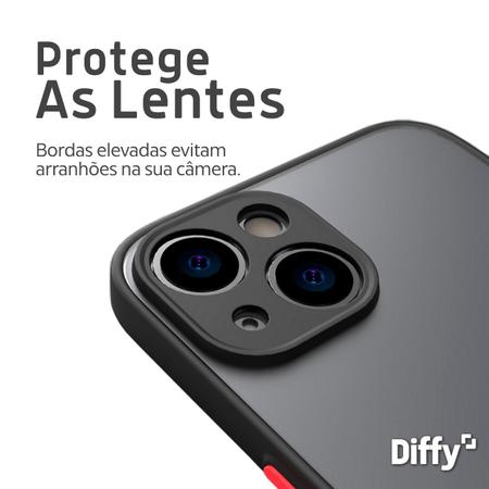 Imagem de Capa Capinha Translúcida Fosca Com Proteção de Câmera para iPhone 11 até 14 Bumper Diffy