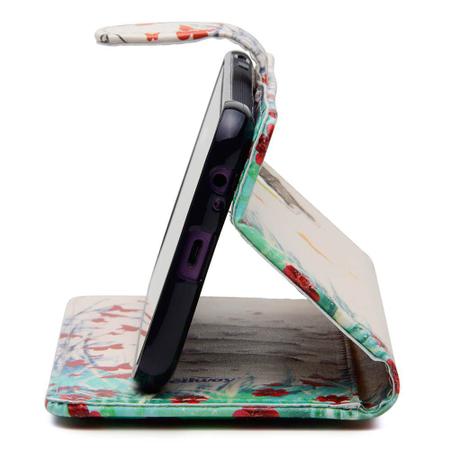 Imagem de Capa carteira estampada butterflies para moto e7 plus xt2081