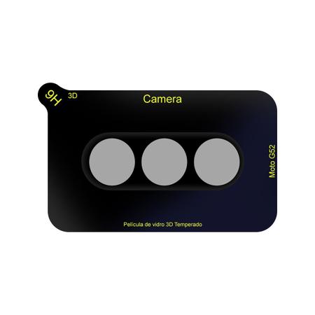 Imagem de Capa Carteira + Vidro 3d + Pel Camera Compativel Moto G52 XT2221 6.6 - Luiza Cell25