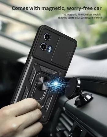 Imagem de Capa Case Anti Impacto Com Anel Para Motorola Moto G24 Power