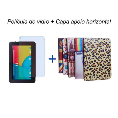 Imagem de Capa Case c/ Suporte p/ Tablet M7 WIFI M7s Go Lite + Película de Vidro