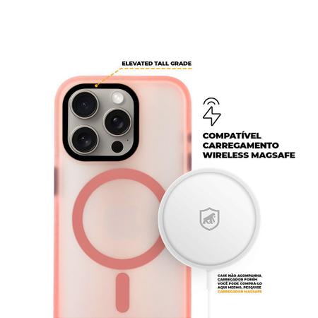 Imagem de Capa case capinha MagSafe Pro para iPhone 15 Pro - Rosa - Gshield