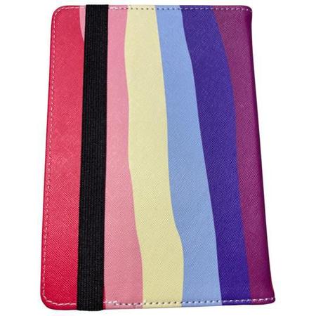 Imagem de Capa Case Capinha Suporte com Fecho Estampado Colorido Arco-íris LGBT Tablet 7 polegadas universal