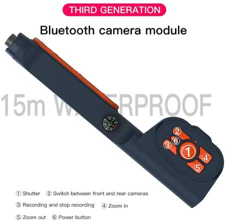 Imagem de Capa Case Celular a Prova DÁgua SHELLBOX Mergulho Controle Remoto BluetOoTh Bússula 3 Geração Smartphone Universal