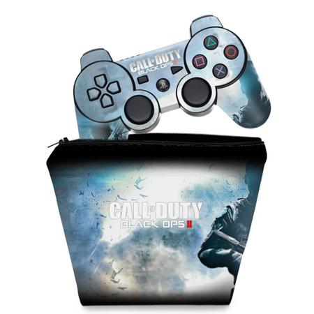 Capa Case e Skin Adesivo Compatível PS3 Controle - Call Duty Black