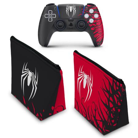 Imagem de Capa Case e Skin Compatível PS5 Controle - Spider-Man Homem Aranha 2 Edition