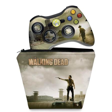 Imagem de Capa Case e Skin Compatível Xbox 360 Controle - The Walking Dead  b