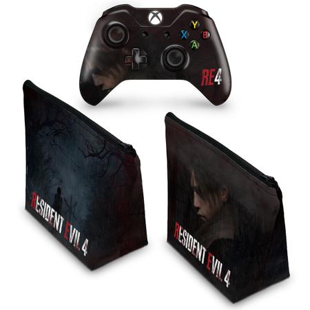 Capa Case e Skin Compatível Xbox One Fat Controle - Resident Evil